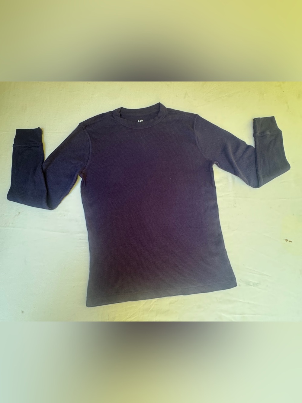 Gap Thermal waffle knit shirt Navy junior boys size S